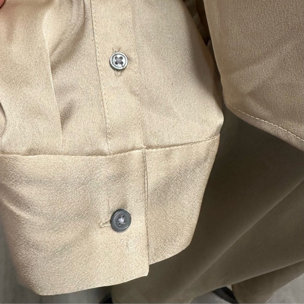 Banana Republic Gold 3/4 Sleeve Shirt Dress - Picture 9 of 14